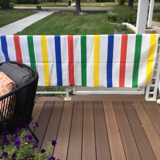 Vtg Large Striped Chatham Beach Blanket Hudson Bay Style Made In Usa