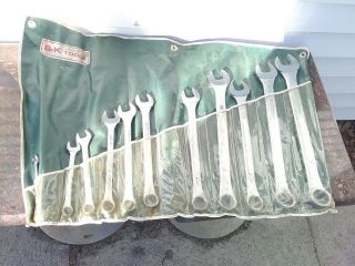 Vintage Sk 1714 Set Open And Closed End Wrenches Usa Hand Tools Tool Wrench