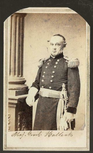 Civil War Cdv Union General Henry Halleck Old Brains