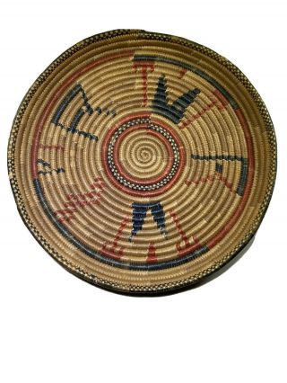 Native American Basket Vintage Hand Woven