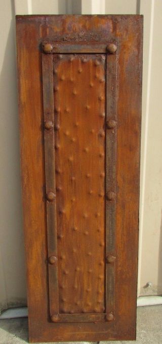 Rustic Iron Hammered Metal Panels - 12x34 - Handmade - Rust Finish - Furniture Projects