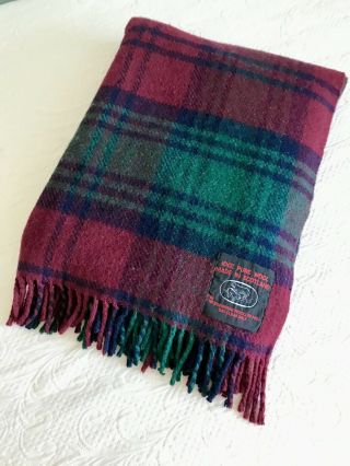 Vintage 100 Wool Throw/stadium Blanket Edinburgh Woolen Mill Scotland