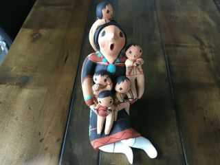 Native American Art - Jemez Pueblo Pottery - Storyteller Sculpture - Joyce Lucero