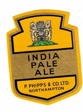 Beer Label: Phipps Northampton Brewery,  India Pale Ale 78mm Tall