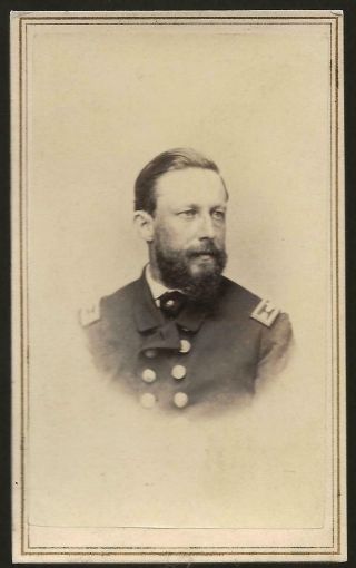 Civil War Cdv Union Naval Officer Orleans,  Great Backmark