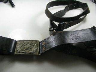 Nco Civil War Eagle Buckle And Belt With Sword Hangers