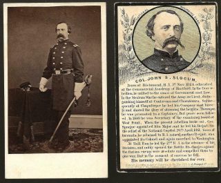 Civil War Cdv Union Colonel John S Slocum 2nd Rhode Island Vols Kia 2