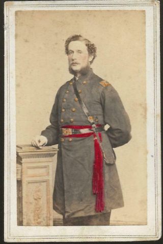 Civil War Era Cdv Colonel/bbg Louis C Skinner 104th Ny Infantry