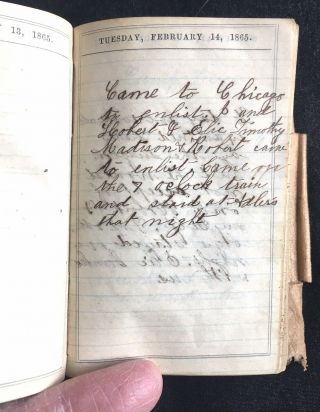 1865 Civil War Soldier ' s Diary 153rd Regiment Illinois Volunteers 4