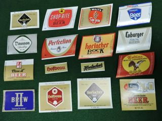 14 Differnt Horlacher / Old Dutch Brewing Co.  Beer Bottle Labels Allentown,  Pa.