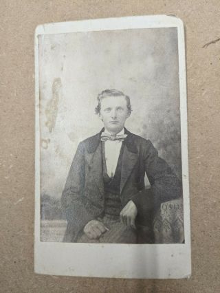 Identified Pre Civil War Cdv Of Union Soldier George H Lloyd 150th York.