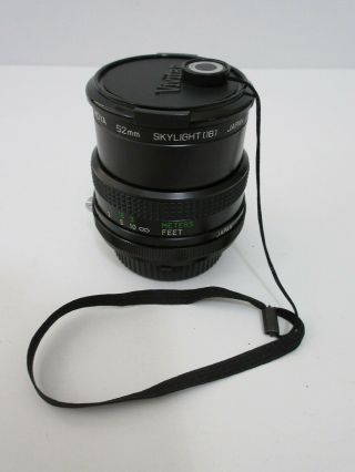 Vintage Vivitar 24mm 1:2.  8 Nikon Mount Wide Angle Lens