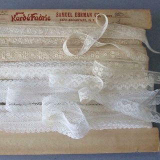 Vintage French Lace Trims Valenciennes 5/8 " - 1 " Wide Dozens Of Yards Dolls