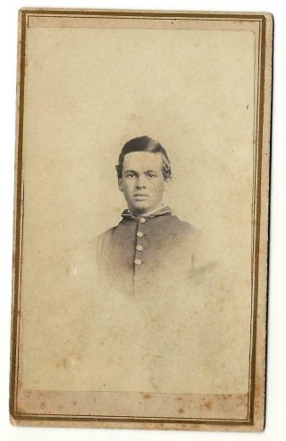 Civil War Cdv Union Private John H Dicken 47th Indiana Vols