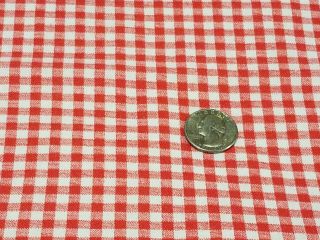 Vintage Full Feedsack: Red And White Gingham,  Small Pattern