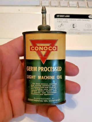 Vintage Conoco Germ Processed Handy Oiler Lead Top 3 Oz