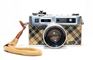 Vintage Yashica Electro 35 Gsn Rangefinder Camera Custom Scottish Tartan Pattern