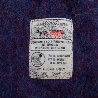 Avoca Handweavers Lap Blanket Throw Mohair Wool Plaid Made in Ireland 54 x 66 3