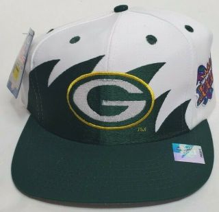 Vintage Nfl Green Bay Packers Wave Bowl 31 Xxxi Champions Snapback Hat Cap