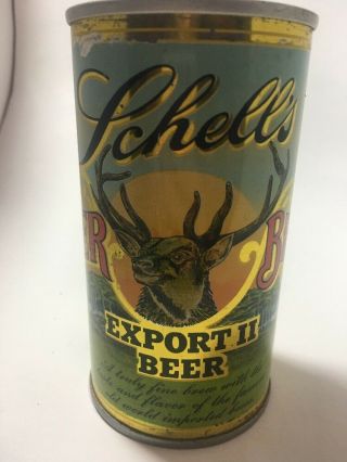 Schell’s August Deer Brand Export Ii Beer Can Vintage Minnesota Open On Bottom