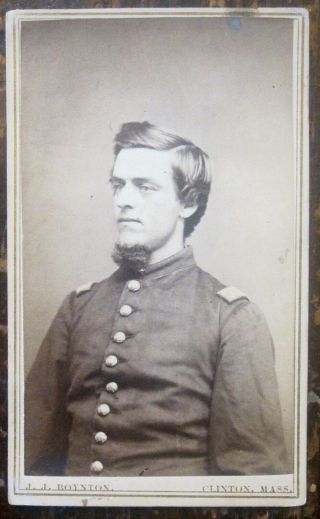 Cdv - Alonzo S.  Davidson,  Capt. ,  36th Mass Inf.  Wounded Twice In War.