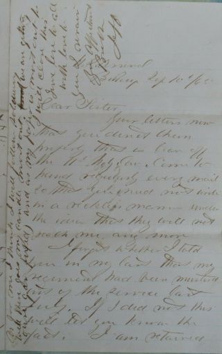 Civil War Letter From Ordnance Officer Burgess Baton Rouge Arsenal Sept 10,  1865