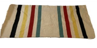 Vintage Golden Dawn Wool Striped Blanket 83x72