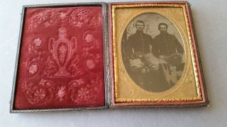 Civil War Tintype Soldiers I.  D.  Capen Brothers,  Mass.