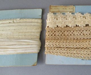 2 Bolts Vintage French LACE Embroidered,  VALENCIENNES Trims 3/16 