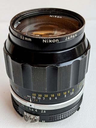 Vtg Nikon Nikkor Pc Auto 1:25 F=105mm 35mm Film Camera Lens L39 52mm Japan