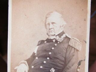 Civil War General Winfield Scott Cdv Photograph By Gurney