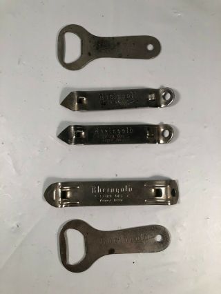Set Of 5 Vintage Rheingold Extra Dry Beer Bottle Can Openers Topper Man Cave Bar