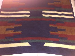 Vintage Biederlack Of America Southwest Aztec Native Throw Camp Blanket Usa