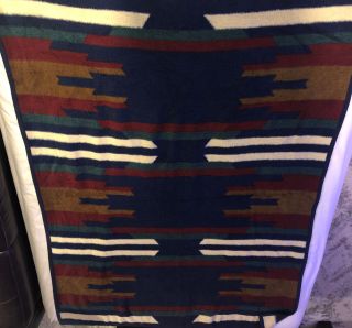 Vintage Biederlack of America Southwest Aztec Native Throw Camp Blanket USA 2