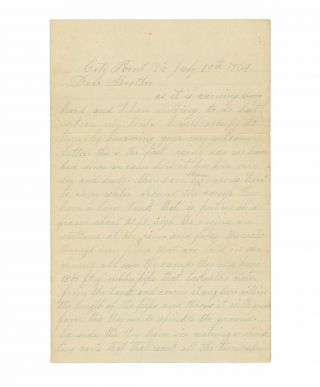 1864 Civil War Letter By Musician Jonah Benson,  58th Mass.  Band - Petersburg