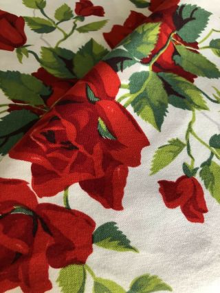 Vintage Wilendur Red Rose Cotton Napkins Set Of 4 Gorgeous