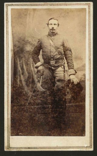 Civil War Cdv Union Sgt Andrew J Lansing 22dn Nyvi,  2nd Ny Cavalry