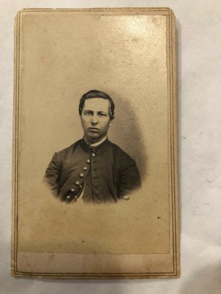 Michigan Civil War Soldier Cdv Image Coldwater Mi Backmark
