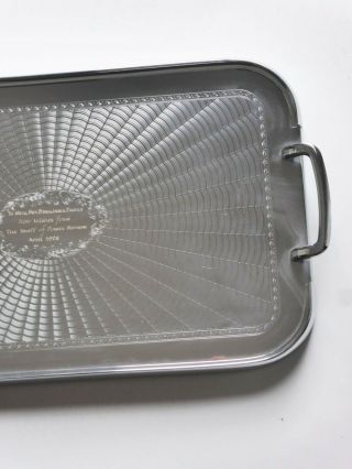 Art Deco Stainless Drink Serving Tray,  Vintage Bar Tray,  Breakfast Tray 2