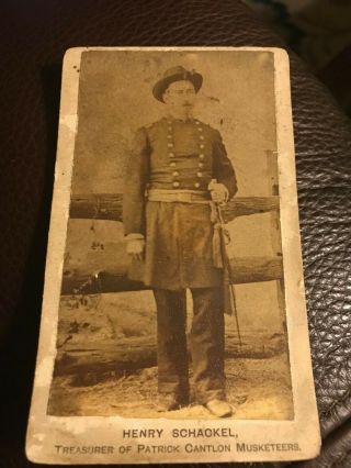 Civil War Identified Soldier With Sword In Full Uniform Cdv