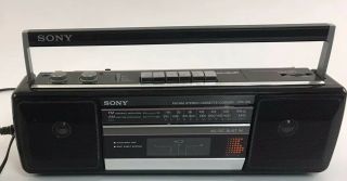 Vintage Sony Sound Rider Cfs - 210 Boom Box Tape Deck Cassette Player Radio