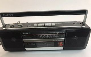 Vintage SONY Sound Rider CFS - 210 Boom Box Tape Deck Cassette Player radio 2