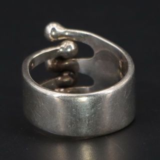 VTG Sterling Silver - NORWAY Anna Greta Eker Modernist Orb Ring Size 9 - 9g 3