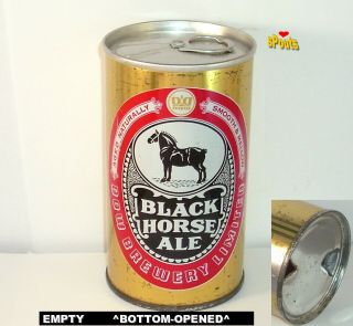1970 Black Horse Ale Dow Toronto Montreal Canada Beer Can Metallic Gold Striped
