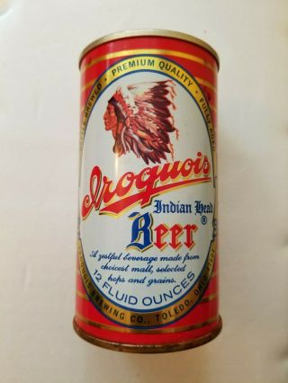 Iroquois Indian Head Beer Can,  Toledo,  Ohio,  Continental Ring Pull Top