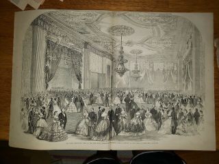 Abraham Lincoln Grand Presidential Party White House D.  C.  1862 Civil War Sketch