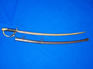Civil War Ames Model 1860 Cavalry Sword Id’ed To " Co.  I Of The 12th Cavalry "