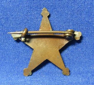 Civil War or Civil War Veterans ' GAR R Of H Roll Of Honor Star Pin 2