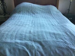 Vintage Colormate Sears Automatic Electric Blanket With 2 Controls Queen Blue