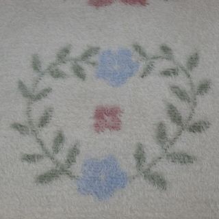 Biederlack Made In Usa 1987 Flower Floral Pattern Reversible Throw Blanket 52x72